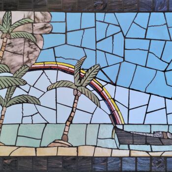 Scultura intitolato "Thainlandia" da Roberto Rubiola, Opera d'arte originale, Mosaico Montato su Pannello di legno