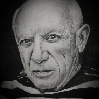 "Pablo Picasso" başlıklı Resim Roberto Sallén tarafından, Orijinal sanat, Grafit