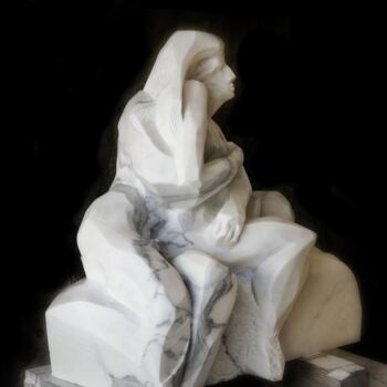 Sculptuur getiteld "EMBRACE - SCULPTURE…" door Roberto Tagliazucchi, Origineel Kunstwerk, Steen