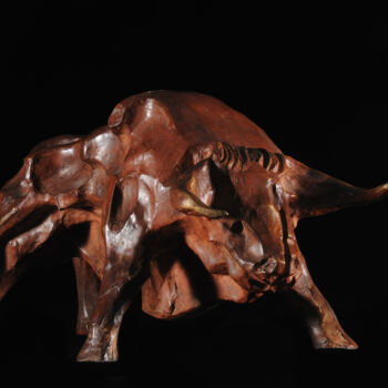 Sculpture intitulée "PASIFAE'S BULL- MET…" par Roberto Tagliazucchi, Œuvre d'art originale, Bronze