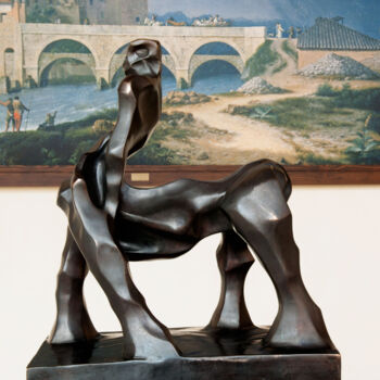 Scultura intitolato "CHIRON il centauro" da Roberto Tagliazucchi, Opera d'arte originale, Bronzo