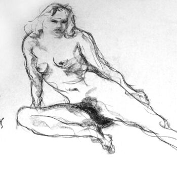 Drawing titled "Dessin de nu" by Roberto Tagliazucchi, Original Artwork