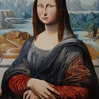 Pittura intitolato "MONNA LISA interpre…" da Roberto Tedoldi, Opera d'arte originale, Olio