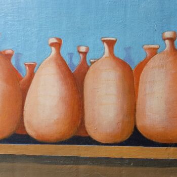 Pittura intitolato "Vasi" da Roberto Tedoldi, Opera d'arte originale, Olio