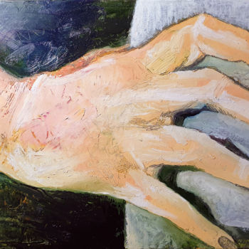 Pittura intitolato "Mano sul fianco" da Roberto Vesci, Opera d'arte originale, Olio