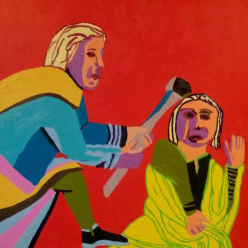 Pittura intitolato "caino e abele" da Roberto Aere, Opera d'arte originale, Olio