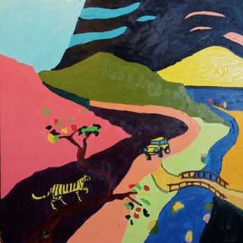 Malerei mit dem Titel "viaggio 2019" von Roberto Aere, Original-Kunstwerk, Öl