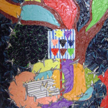 Peinture intitulée "panchina" par Roberto Aere, Œuvre d'art originale, Huile