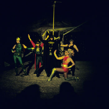 Photography titled "batman al circo roma" by Roberto Ferrero, Original Artwork, Analog photography