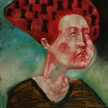 Картина под названием ""le Donne hanno Seg…" - Roberto Marchiori, Подлинное произведение искусства, Масло