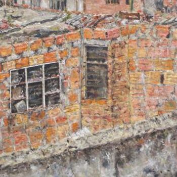 Painting titled "Residencia" by Roberto Sánchez, Original Artwork