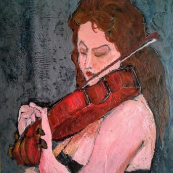 Painting titled "Adagio" by Robin, Original Artwork, Encaustic