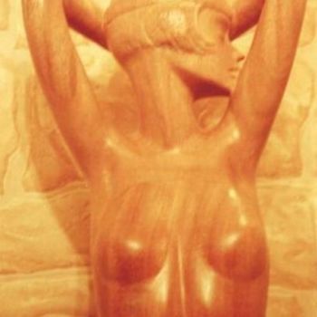 Escultura titulada "Standing lady" por Robert Rachel, Obra de arte original, Madera