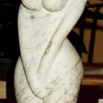 Sculpture titled "A woman" by Robert Rachel, Original Artwork, Stone