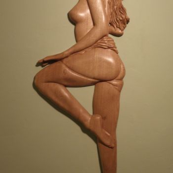 Скульптура под названием "Gloria" - Robert Rachel, Подлинное произведение искусства, Дерево