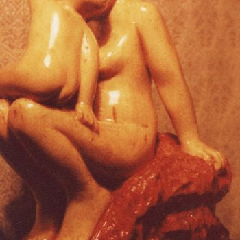 Sculpture titled "Maternité" by Robert Rachel, Original Artwork, Wood