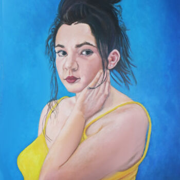 Картина под названием "Retrato de Emily Ka…" - Roberval Sales, Подлинное произведение искусства, Акрил