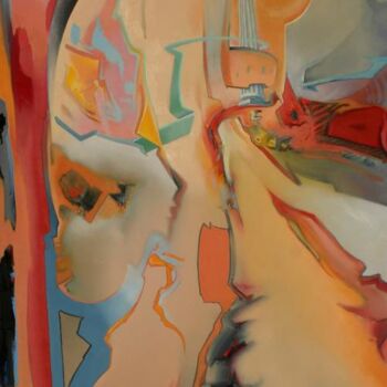 Картина под названием "FIELD OF BABEL" - Robin Mols, Подлинное произведение искусства, Масло