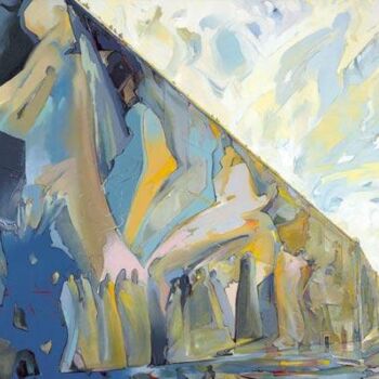 Painting titled "WALL METAPHYSIQUE" by Robin Mols, Original Artwork, Oil