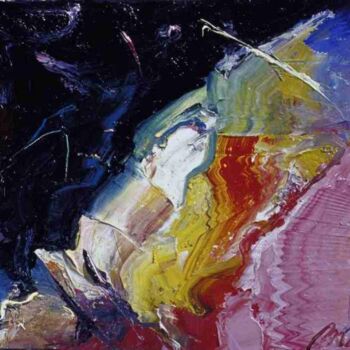 Peinture intitulée "Flamenco Fan" par Robin Mols, Œuvre d'art originale, Huile