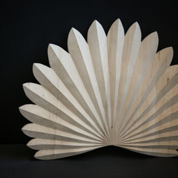 Design intitulada "Wandlampe "Palmenbl…" por Robin Tacke, Obras de arte originais, Madeira