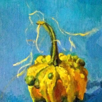 Malerei mit dem Titel "gourd" von Robin Frey, Original-Kunstwerk, Öl