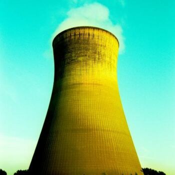 Photography titled "Cooling tower, yell…" by Robin Vandenabeele, Original Artwork