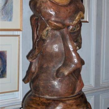 Sculpture titled "Face ou Profil ?" by Jean-François Robiquet, Original Artwork