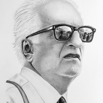제목이 "Enzo Ferrari"인 그림 Roby Bí로, 원작, 연필