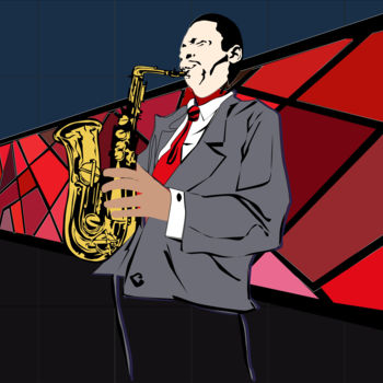 Pintura titulada "Jazz au Metro" por Roby Marelly, Obra de arte original