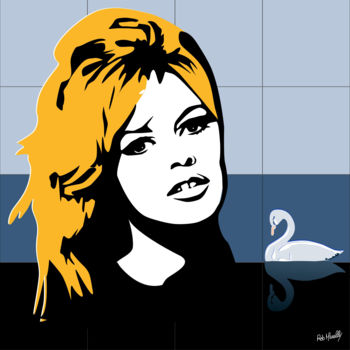 「Brigitte Bardot」というタイトルの絵画 Roby Marellyによって, オリジナルのアートワーク