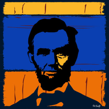 Painting titled "abraham lincoln" by Roby Marelly, Original Artwork, Oil