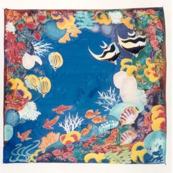 Artcraft titled "Seascape Scarf #2" by Robyn M. Hooper, Original Artwork