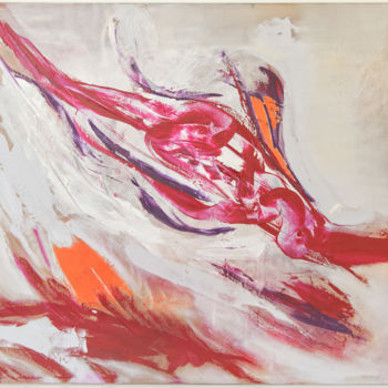 Painting titled "Flying" by Roberta Caviglia, Original Artwork, Acrylic