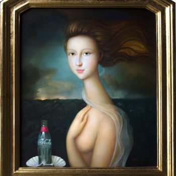 Pittura intitolato "La nascita della Co…" da Alfonso Rocchi, Opera d'arte originale, Olio