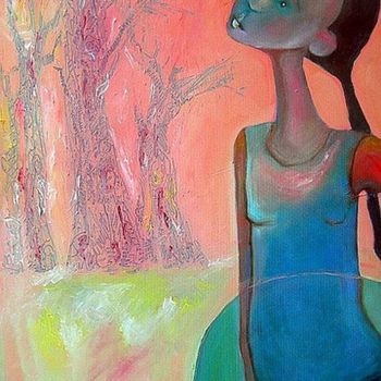 Картина под названием "Dreamscape 2 (Somet…" - Rochele Royster, Подлинное произведение искусства, Масло