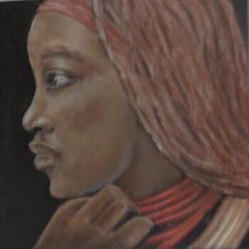 Drawing titled "femme himba" by Véronique Roche, Original Artwork