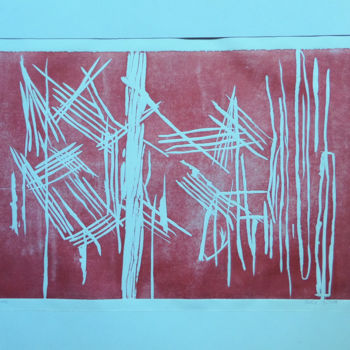 Estampas & grabados titulada "Lines" por Suzi Silva, Obra de arte original, Xilografía
