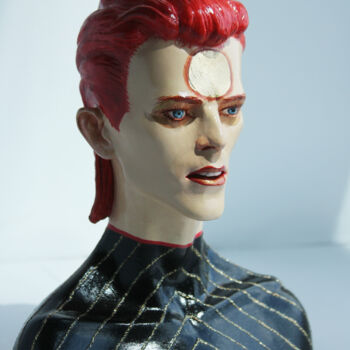 "David Bowie, Ziggy…" başlıklı Heykel Rock Portraits By Larisa Churkina tarafından, Orijinal sanat, Döküm