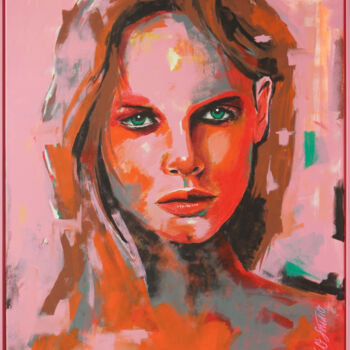 绘画 标题为“Pink Portrait” 由Roco.Studio, 原创艺术品, 丙烯