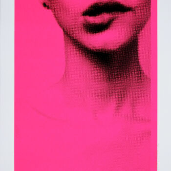 Impressões e gravuras intitulada "Biting Lip in Neon…" por Roco.Studio, Obras de arte originais, Acrílico