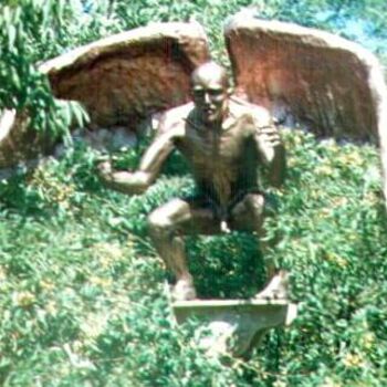 「Homo Sapiens Angeli…」というタイトルの彫刻 Rod Pattersonによって, オリジナルのアートワーク, キャスティング