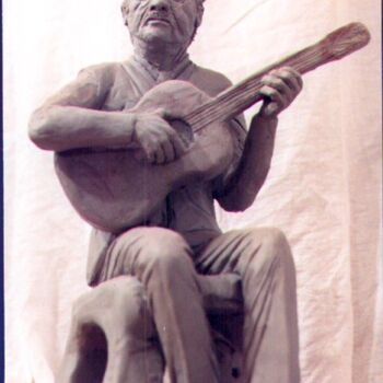 Sculpture intitulée "Guitarman" par Rod Patterson, Œuvre d'art originale