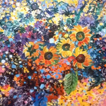 Painting titled "Sonflowers" by Rodica, Original Artwork, Other