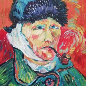 Peinture intitulée "Van Gogh Portrait" par Rodica, Œuvre d'art originale