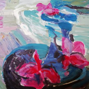 Pittura intitolato "Orchidee Fllowers" da Rodica, Opera d'arte originale