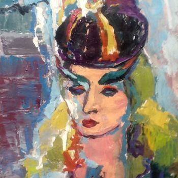 Painting titled "The forgotten Queen" by Rodica, Original Artwork, Acrylic