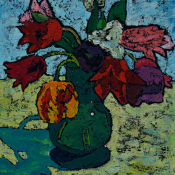 Malarstwo zatytułowany „Тюльпаны” autorstwa Родион Андросов, Oryginalna praca, Olej
