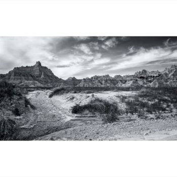Photographie intitulée "Badlands" par Rodman, Œuvre d'art originale, Photographie numérique Monté sur Carton