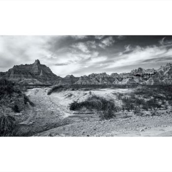 Photography titled "Badlands" by Rodman, Original Artwork, Digital Photography Mounted on Cardboard